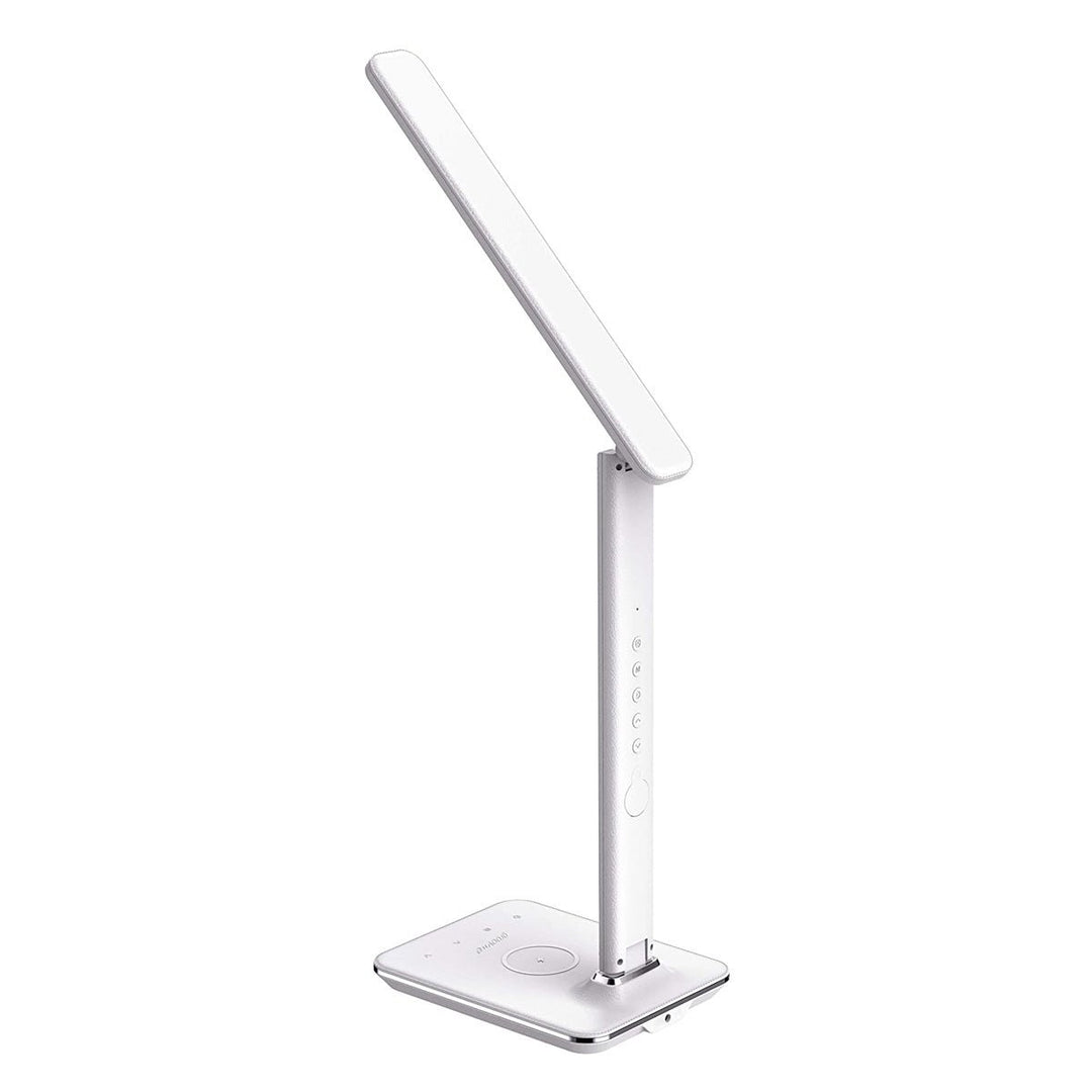 Buy U13Q LED Desk Lamp with Wireless Charger at deensquare.com Dubai | UAE. Features clock, calendar, alarm, temperature display &amp; 3 light modes.
