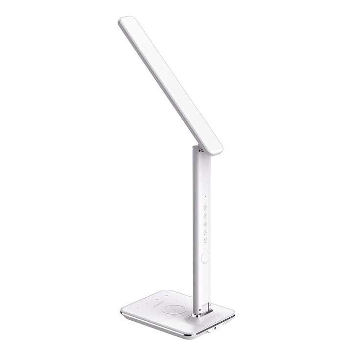 Buy U13Q LED Desk Lamp with Wireless Charger at deensquare.com Dubai | UAE. Features clock, calendar, alarm, temperature display &amp; 3 light modes.