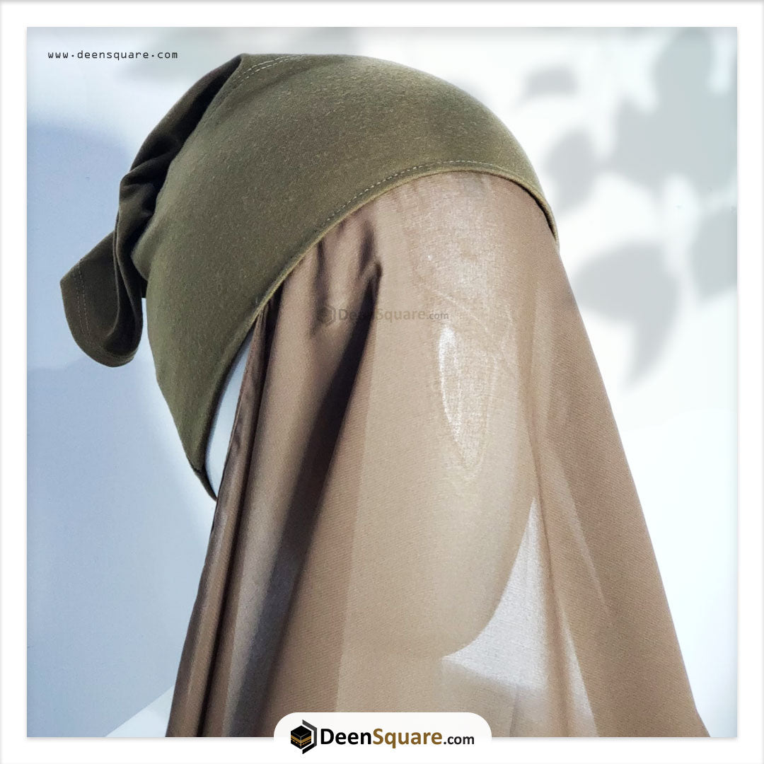 Chiffon Hijab Scarf with cap attached