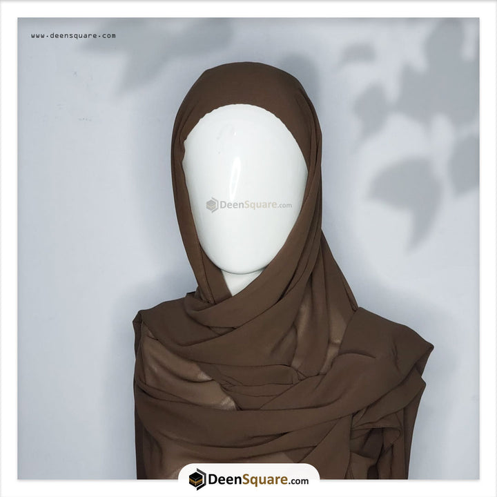 Chiffon Hijab Scarf with cap attached