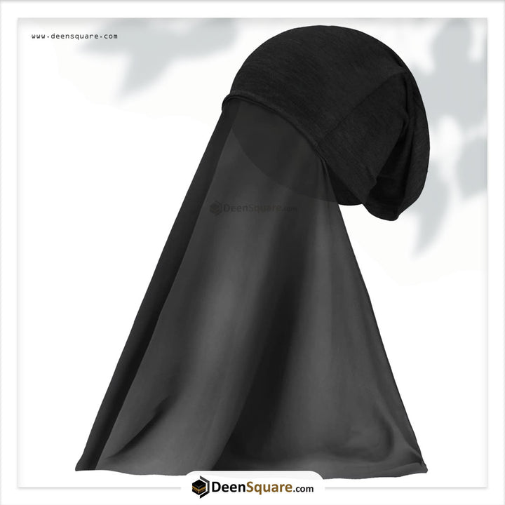 Chiffon Hijab Scarf with cap attached