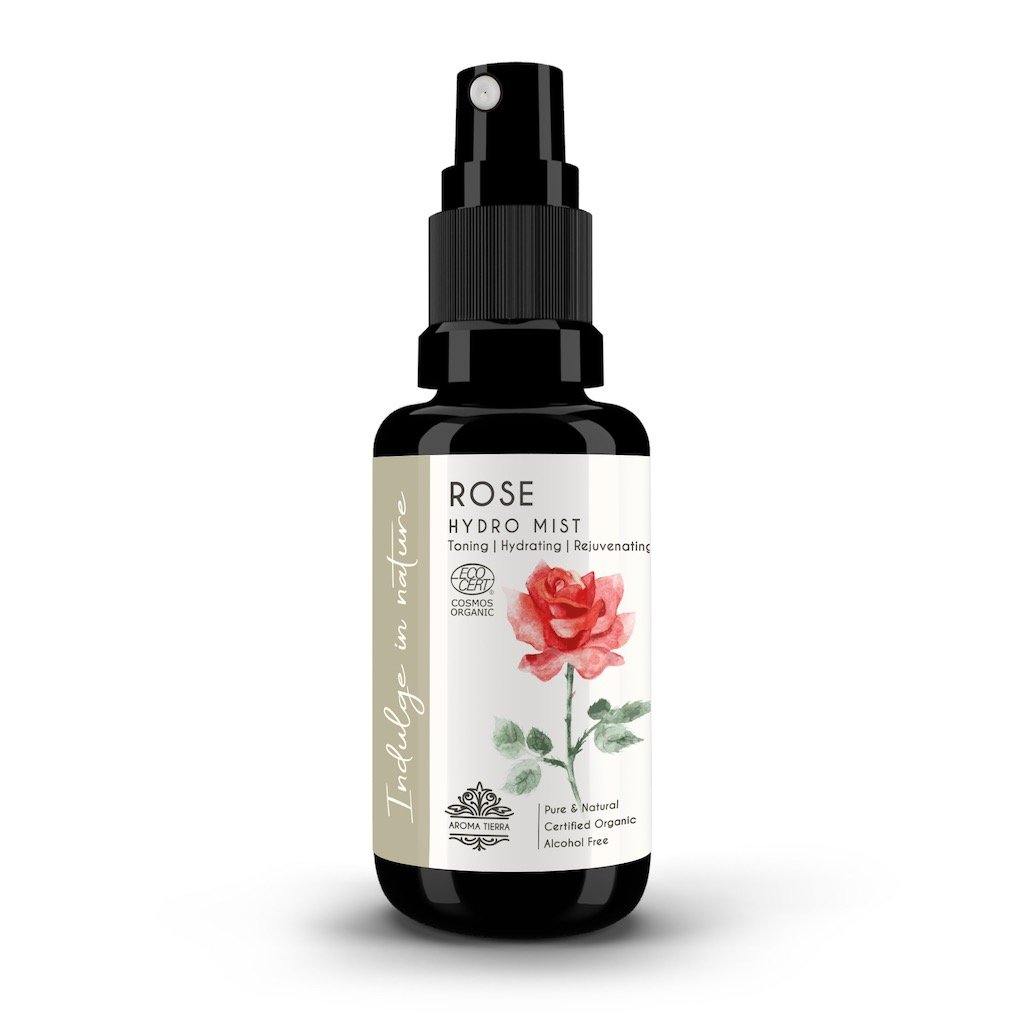 Rose Hydro Mist (Certified Organic) - Face & Body - 30ml - Aroma Tierra