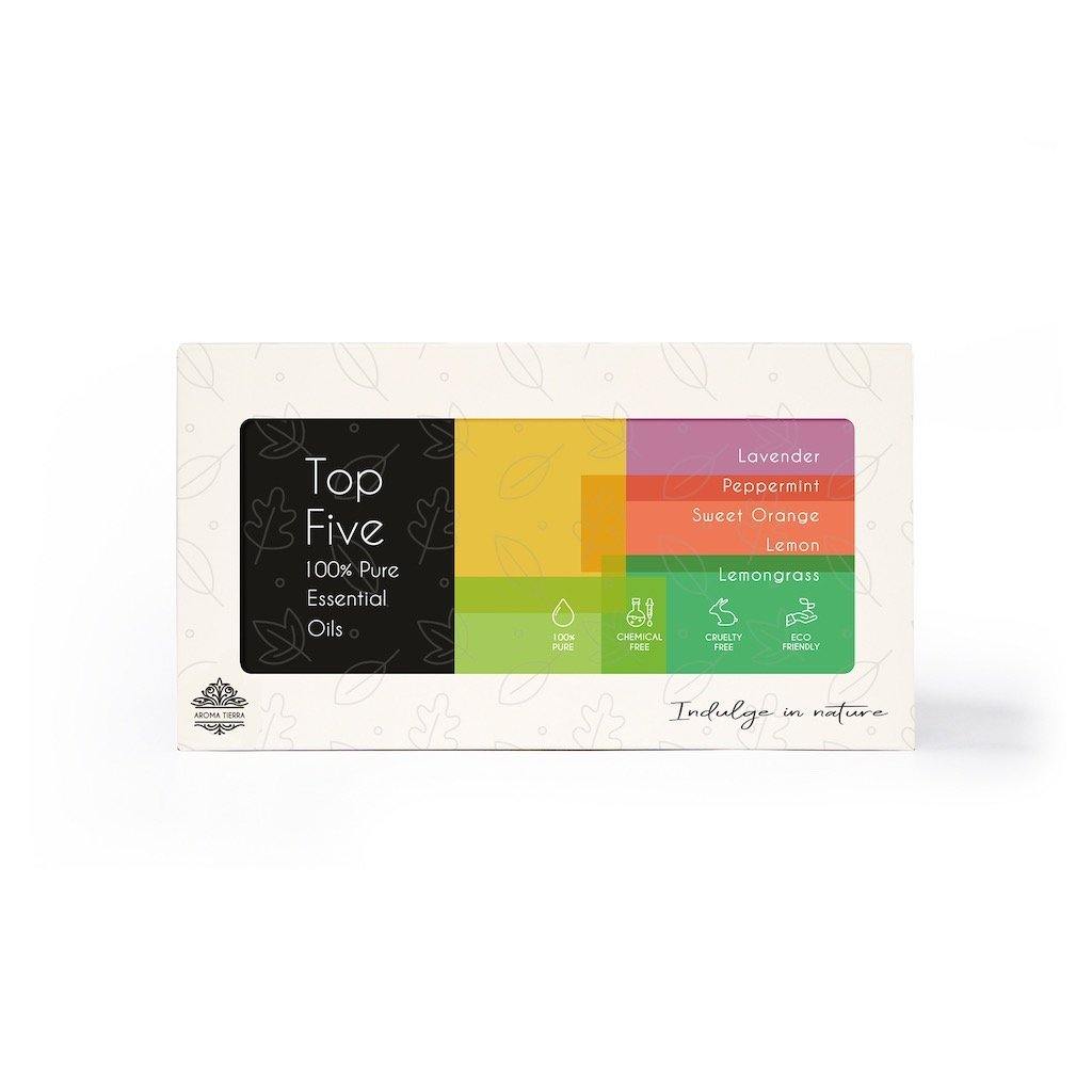Aroma Tierra - Top 5 Organic Essential Oil Pack