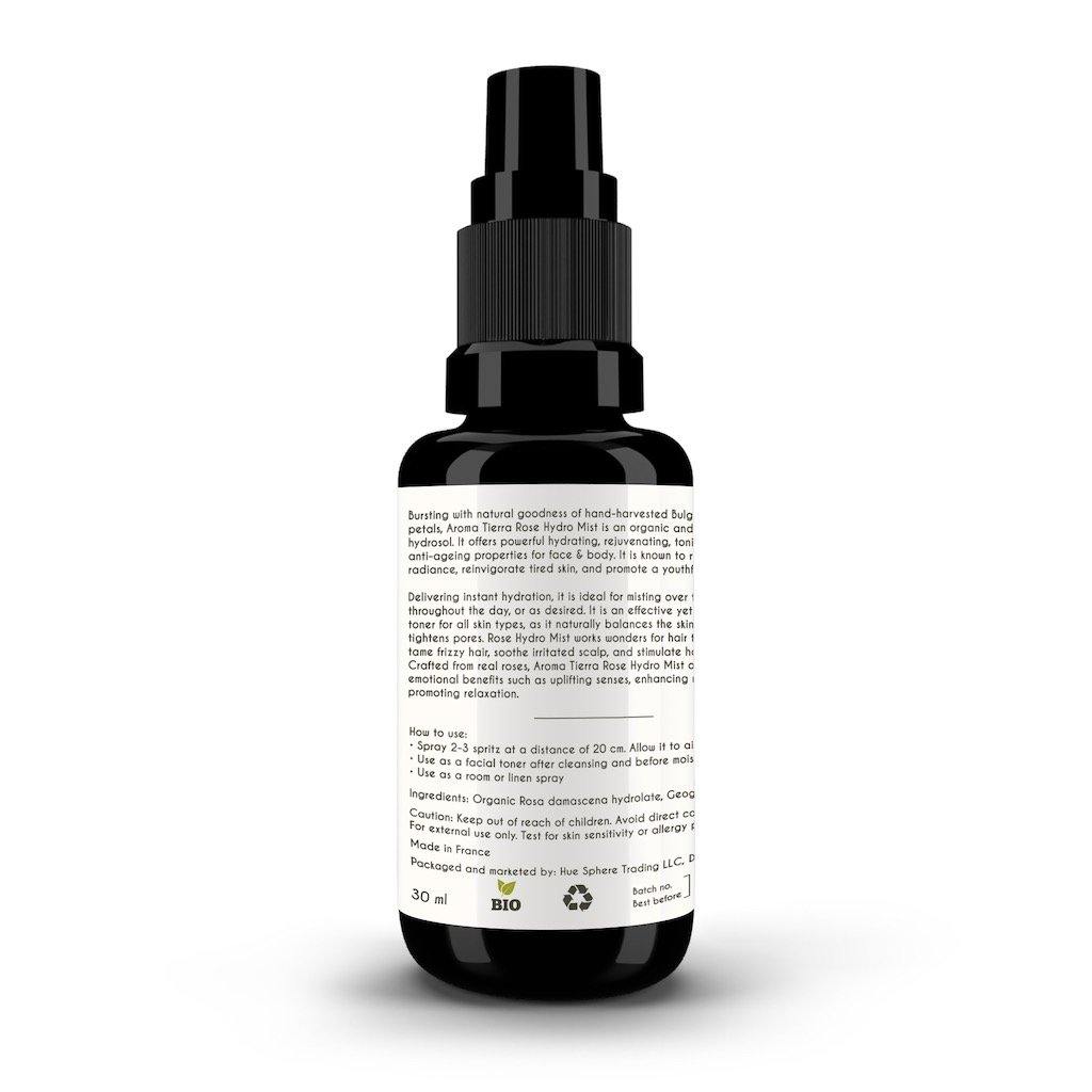 Rose Hydro Mist (Certified Organic) - Face & Body - 30ml - Aroma Tierra