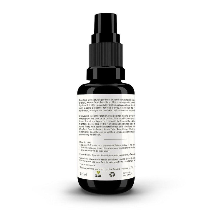 Rose Hydro Mist (Certified Organic) - Face & Body - 30ml - Aroma Tierra