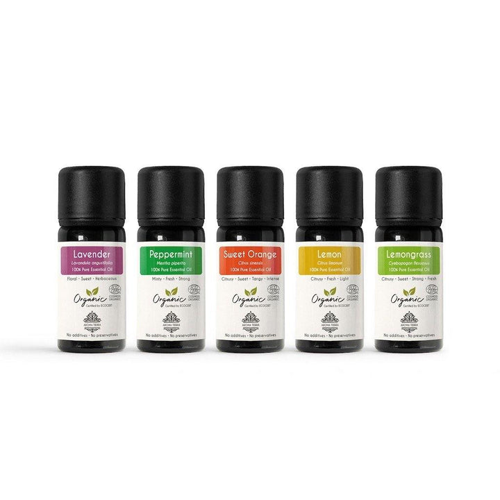 Aroma Tierra - Top 5 Organic Essential Oil Pack