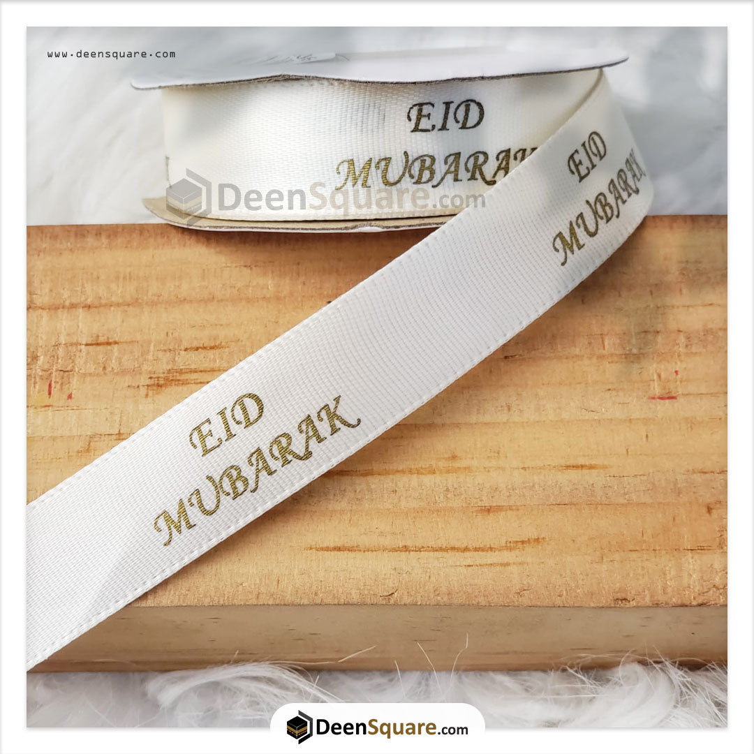 Eid Mubarak Ribbon (1.5 cm x 10 yard)