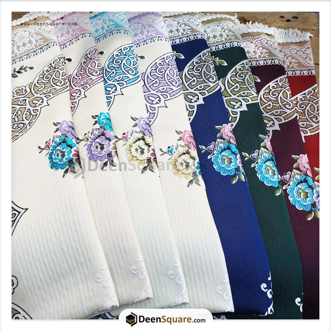 Turkish Floral Design Prayer Mat | DeenSquare – DeenSquare.com