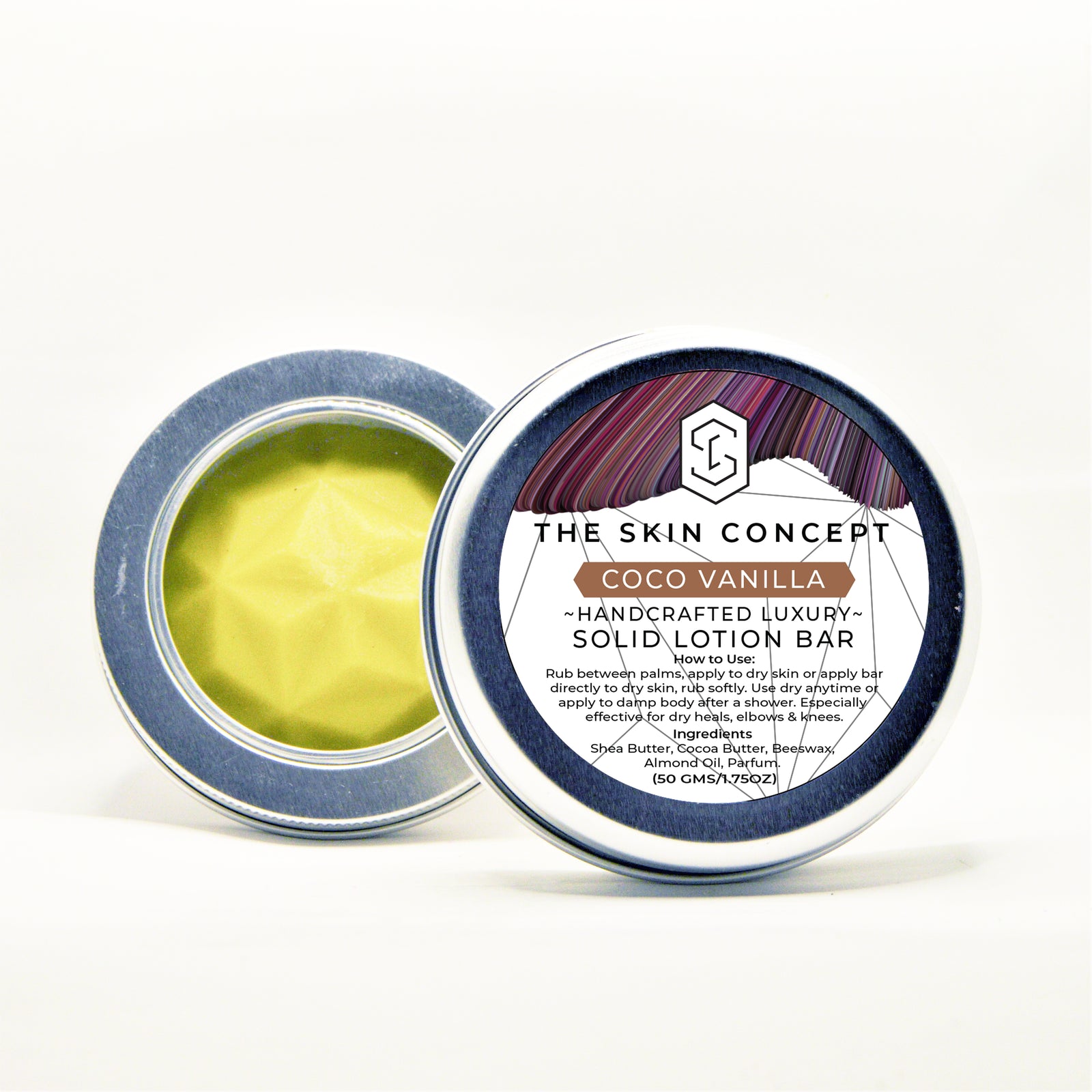 Handmade Vegan Solid Lotion Bar - Coco Vanilla- The Skin Concept