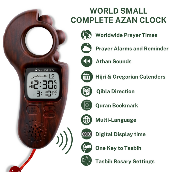 Portable Digital Tasbih and Azan Tally Counter