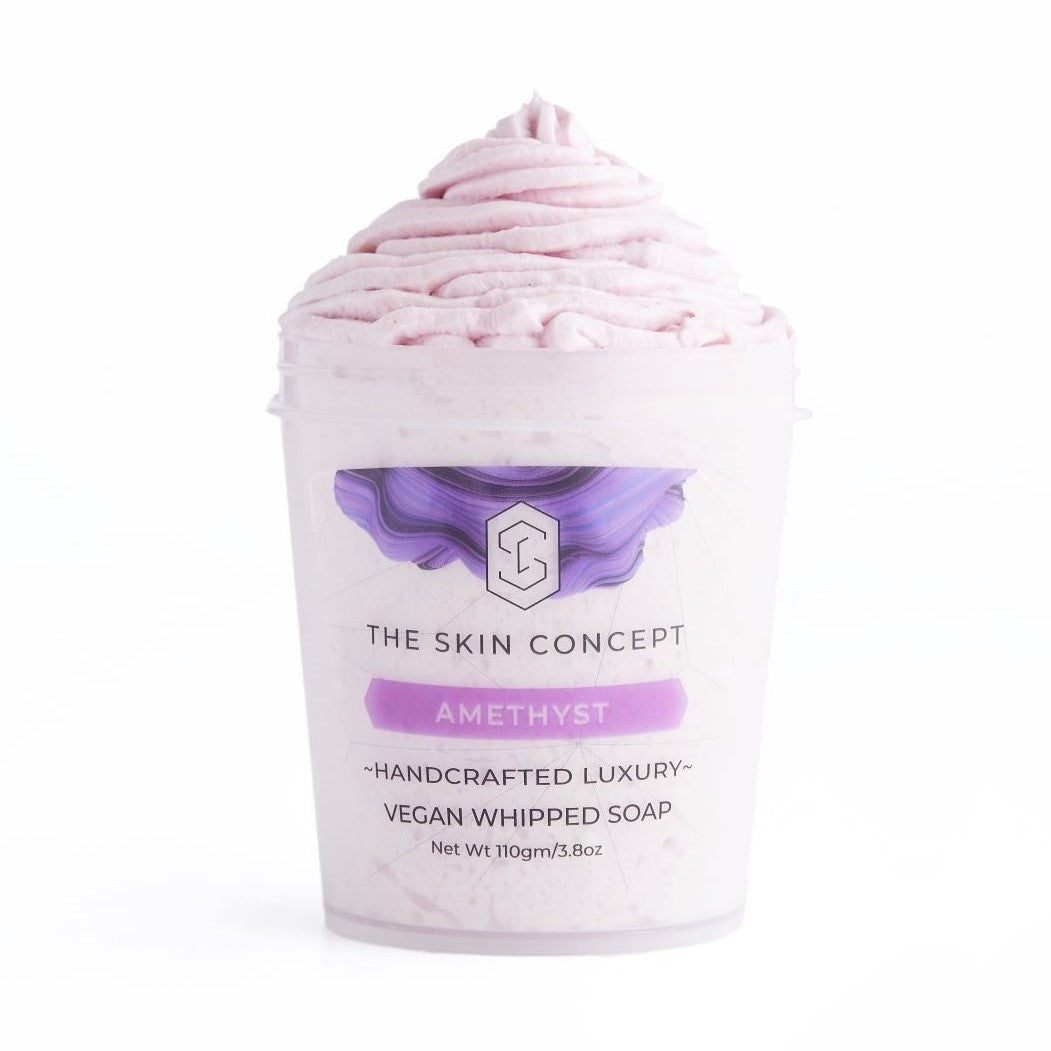 Handmade Vegan Whipped Soap - Amethyst- The Skin Concept