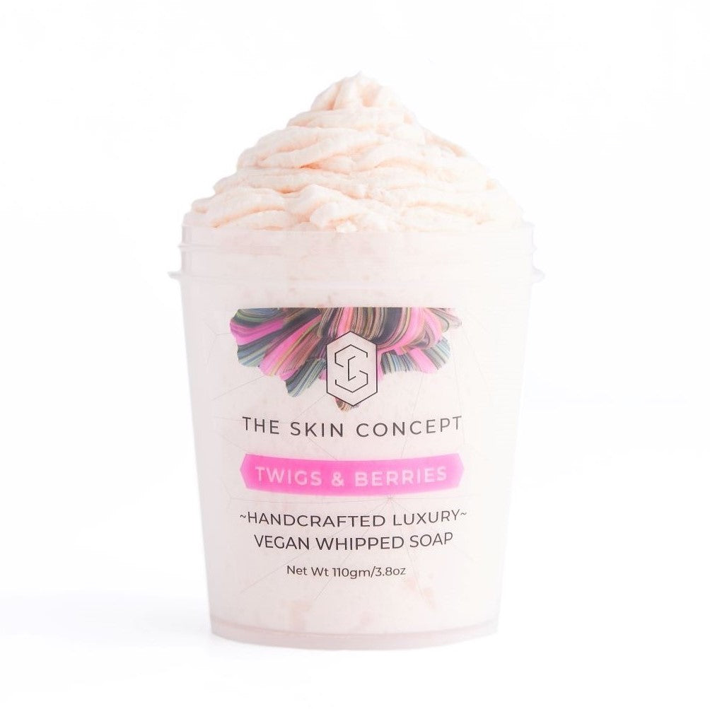 Handmade Vegan Whipped Soap - Twigs & Berries- The Skin Concept