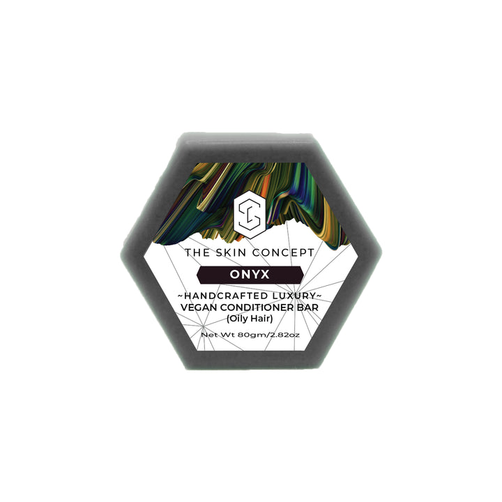HANDMADE VEGAN OILY HAIR SOLID CONDITIONER BAR - ONYX- The Skin Concept