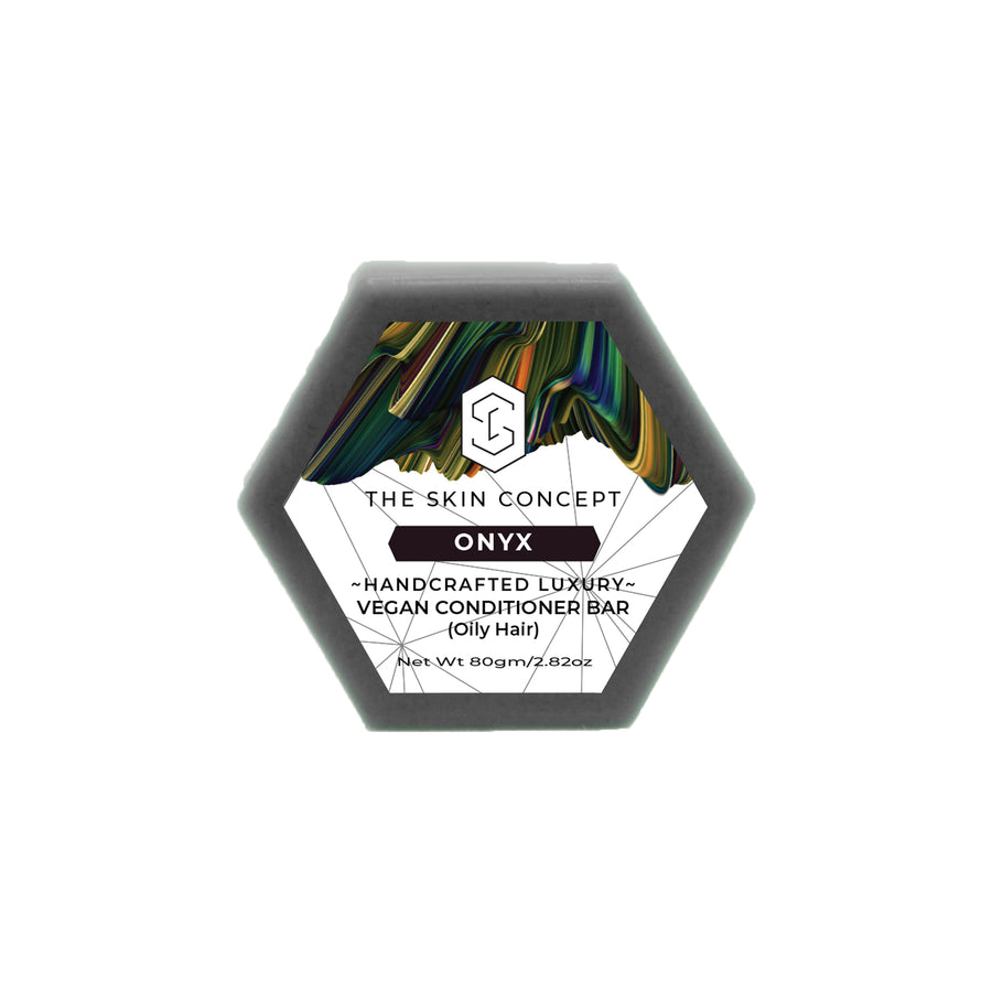 HANDMADE VEGAN OILY HAIR SOLID CONDITIONER BAR - ONYX- The Skin Concept