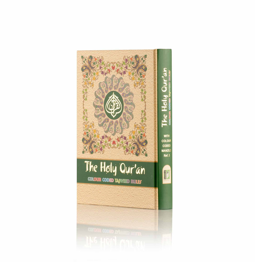 The Holy Quran Colour Coded with Tajweed Rules - Indo / Pak Script Ref: 3C Hard Cover (with slip box) - 13 lines