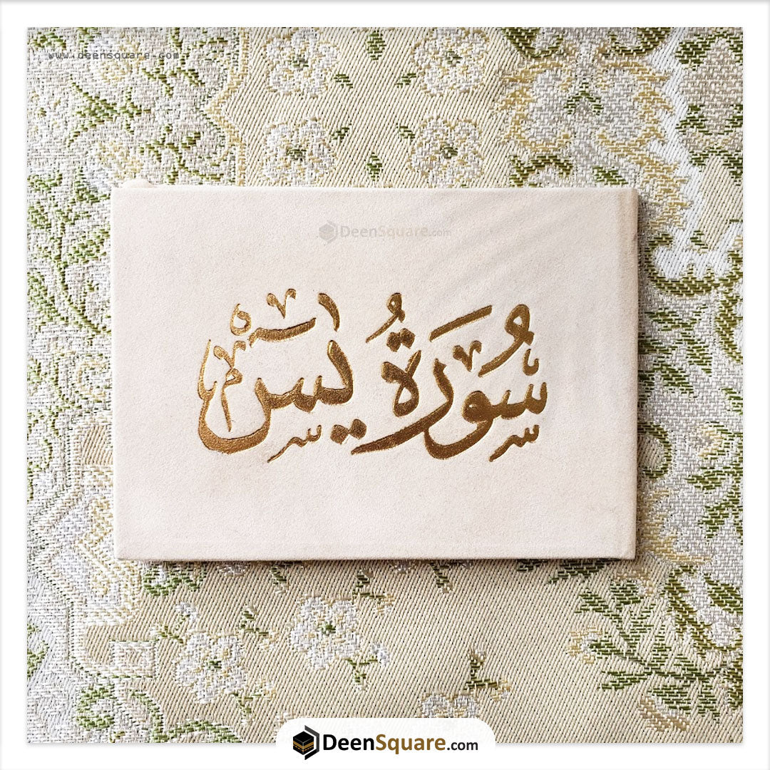 سورة يس 8×12 غلاف مخمل - Surah Yaseen Velvet Cover Gift Edition - 8 x 12 cm
