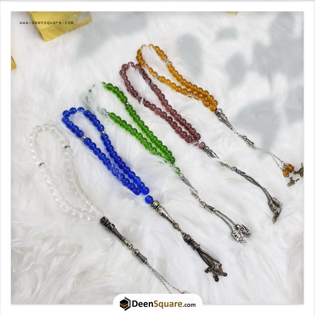 Amber Stone Handmade Beads Tasbeeh (تسبيح‎‎) - 33 Beads Tasbeeh