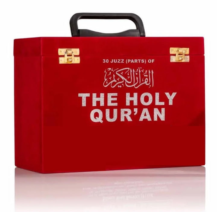 Tajweed Para Set with Velvet Box - Indo / Pak Script - 14 x 20 cm Ref 23CC