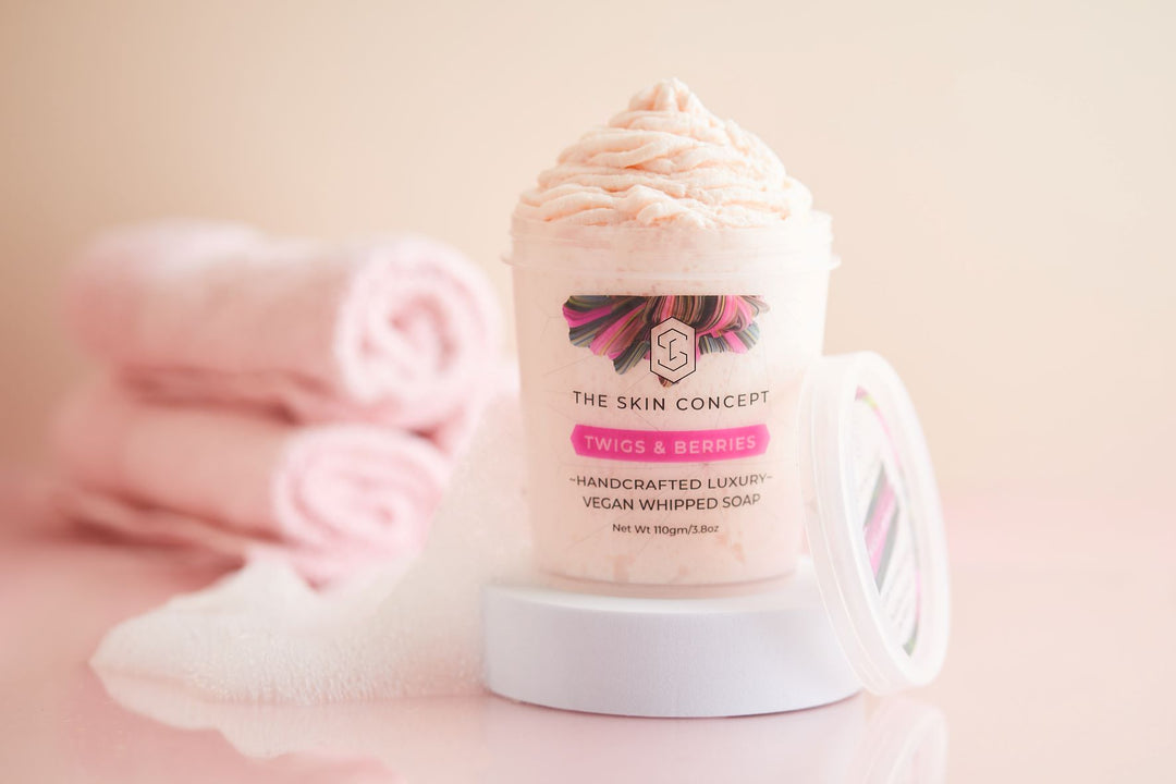Handmade Vegan Whipped Soap - Twigs & Berries- The Skin Concept