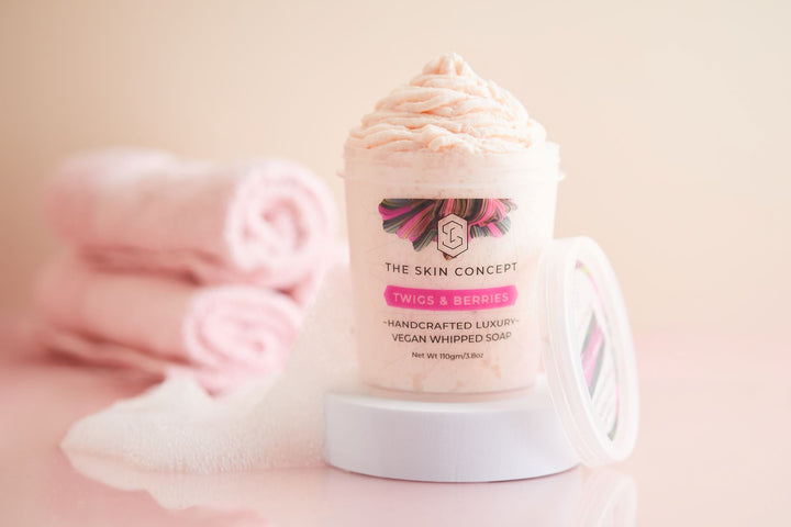 Handmade Vegan Whipped Soap - Twigs & Berries- The Skin Concept