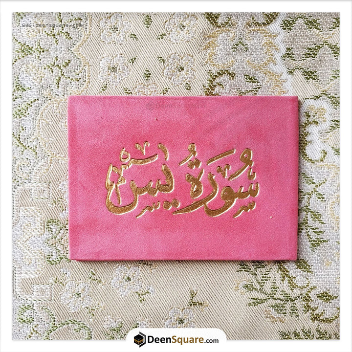 سورة يس 8×12 غلاف مخمل - Surah Yaseen Velvet Cover Gift Edition - 8 x 12 cm