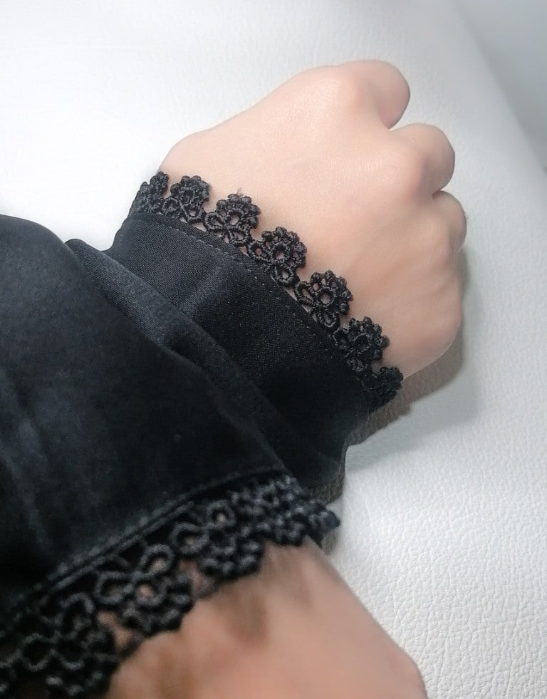 3 Piece Jilbab (Lace/zip sleeves) - Khimar with Skirt and Niqab