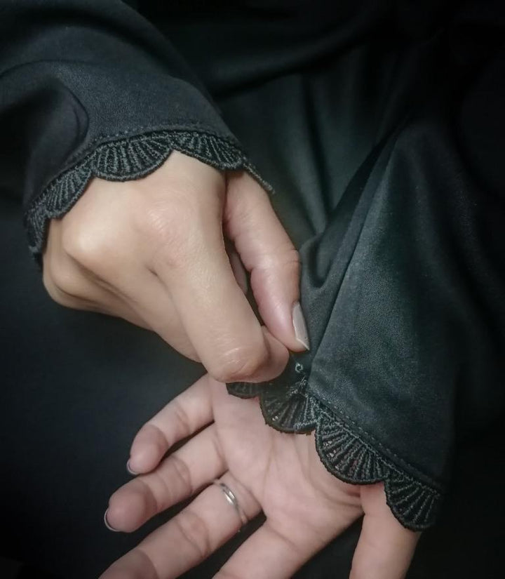 3 Piece Jilbab (Lace/zip sleeves) - Khimar with Skirt and Niqab