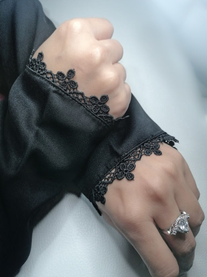 3 Piece Jilbab (Lace/zip sleeves) - Khimar with Skirt and Niqab