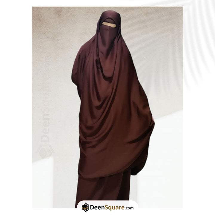 3 Piece Jilbab (Band Sleeves) - Khimar with Skirt and Niqab