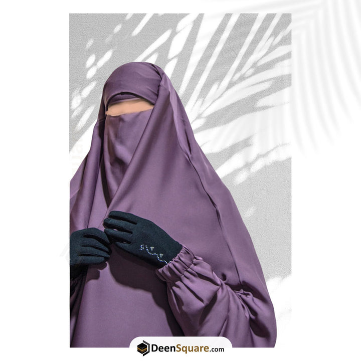 3 Piece Jilbab (Band Sleeves) - Khimar with Skirt and Niqab