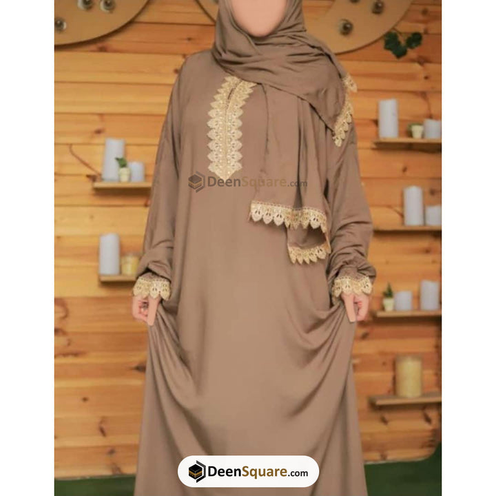 One Piece Prayer Dress with Shayla (Brown)