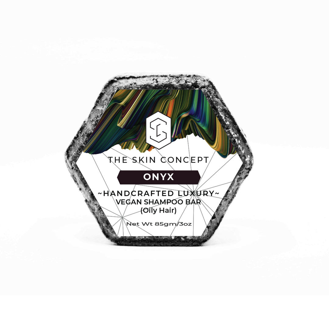 HANDMADE VEGAN OILY HAIR SOLID SHAMPOO BAR-ONYX- The Skin Concept