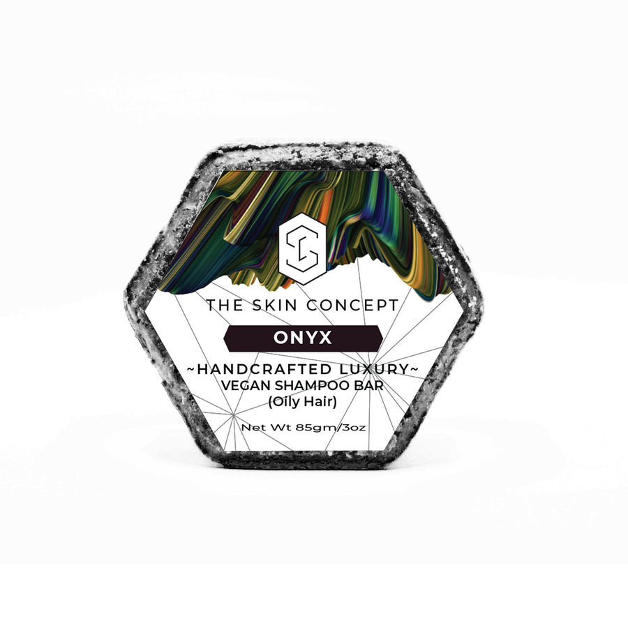 HANDMADE VEGAN OILY HAIR SOLID SHAMPOO BAR-ONYX- The Skin Concept