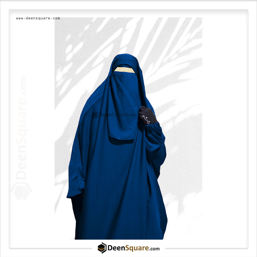 3 Piece Jilbab (Band Sleeves) - Khimar with Skirt and Niqab