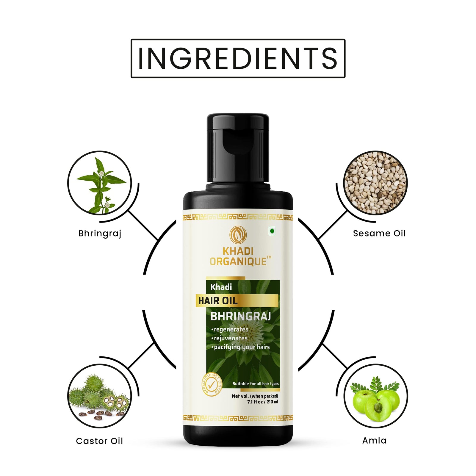 Bhringraj Hair oil - Khadi Organique