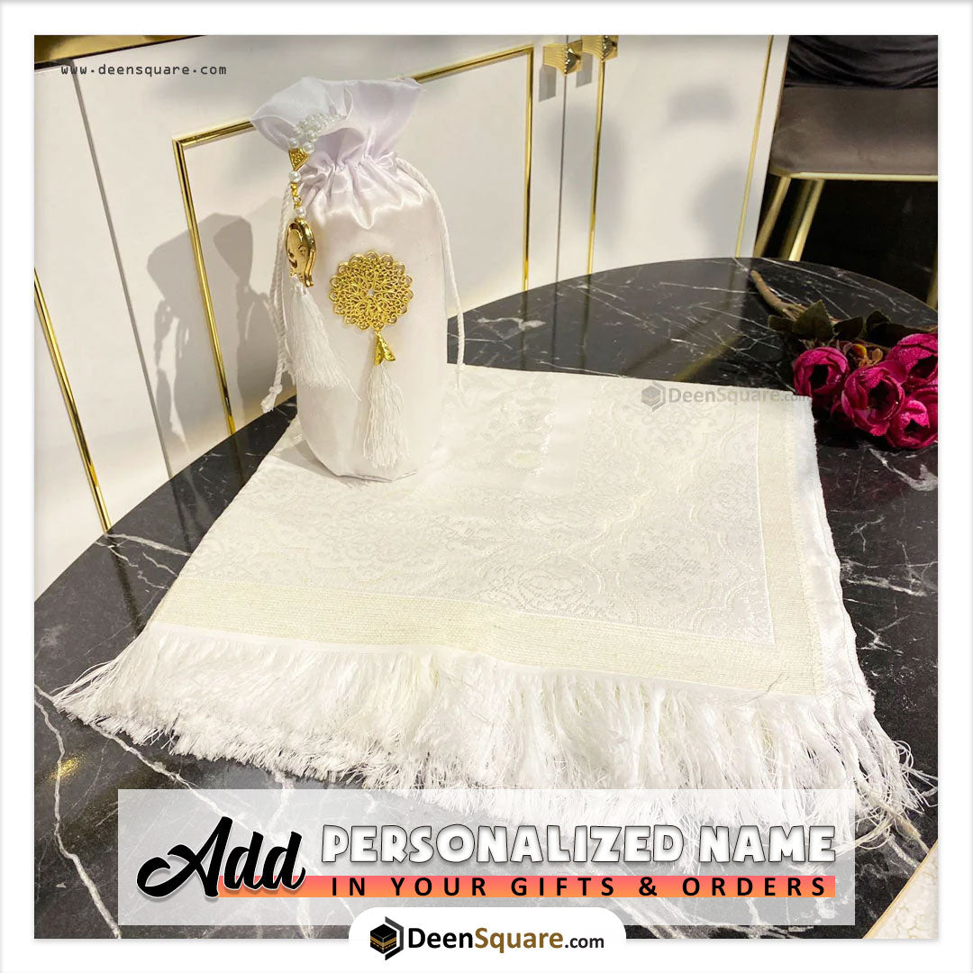 Prayer Rug & Matching Tasbeeh with Pouch