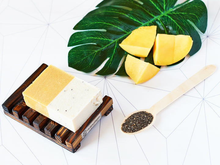 Handmade Artisanal Scrub Soap Bar - Mango Passion- The Skin Concept