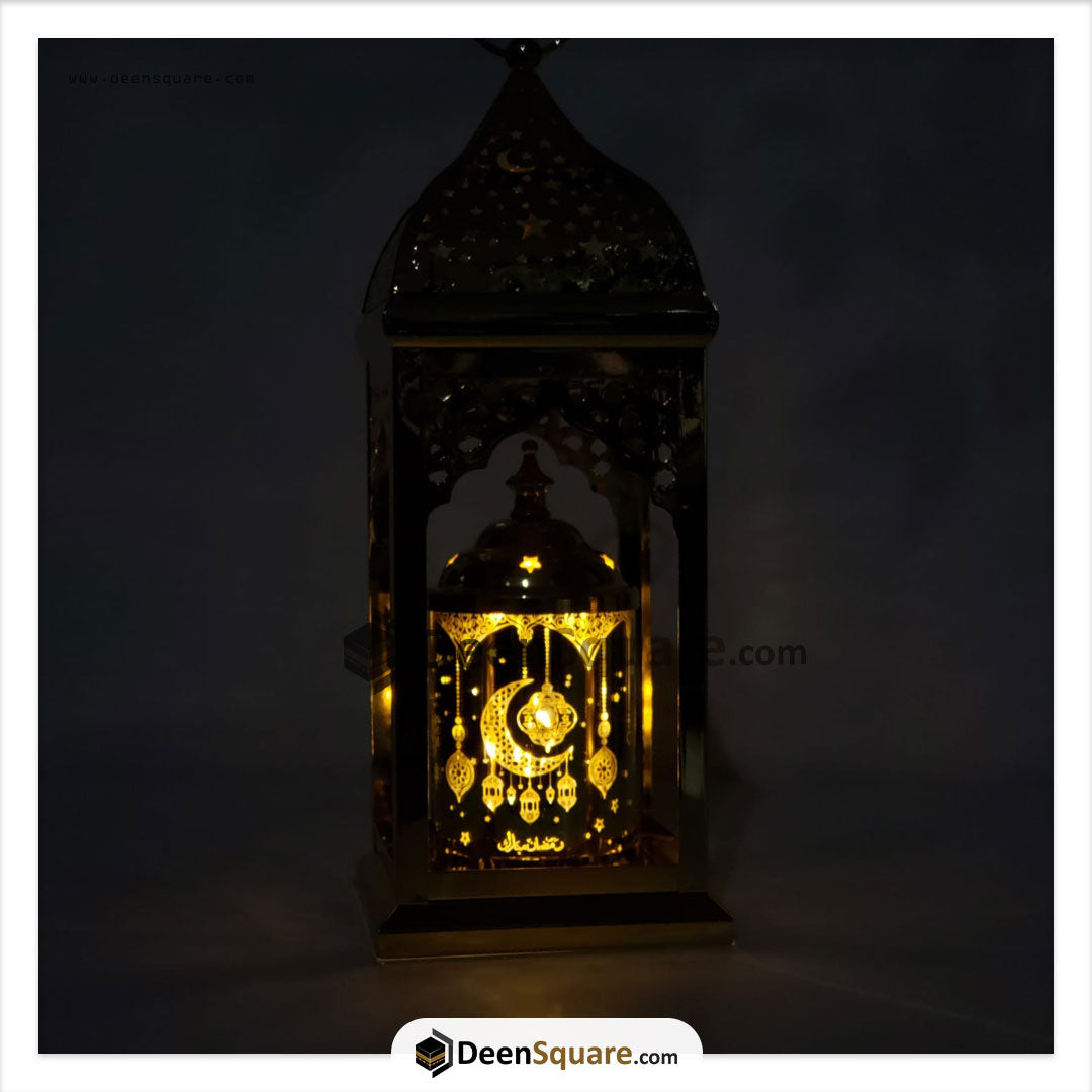 Ramadan Premium Golden Battery Operated LED Lantern - XLJ35