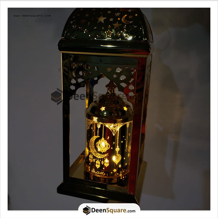 Ramadan Premium Golden Battery Operated LED Lantern - XLJ35