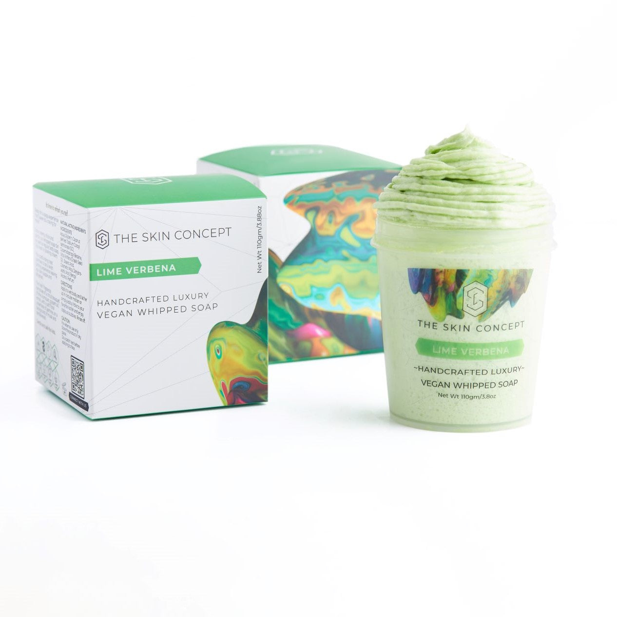 Handmade Vegan Whipped Soap - Lime Verbena- The Skin Concept