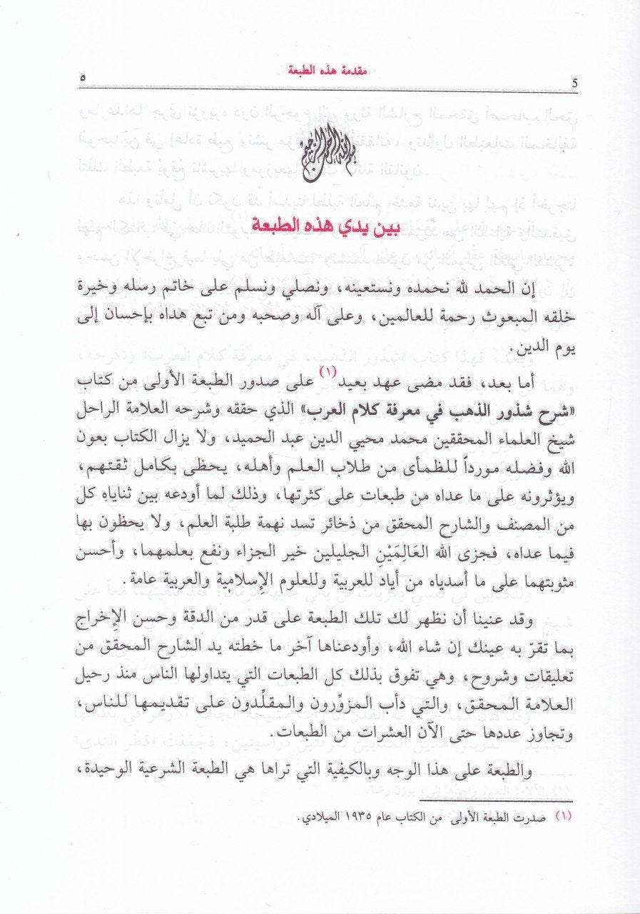 Sharah Shudhur al Dahab - شرح شذور الذهب في معرفة كلام العرب