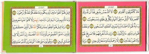 ستة (6) سور من القرآن الكريم 8×12 مخمل - ست سور من القرآن الكريم غلاف مخملي