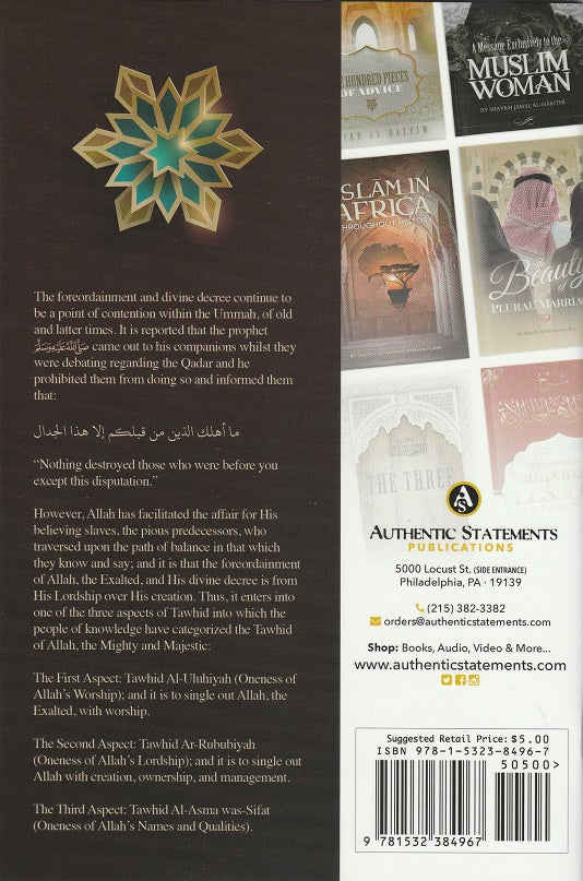 A Treatise Regarding The Divine Decree And Foreordainment