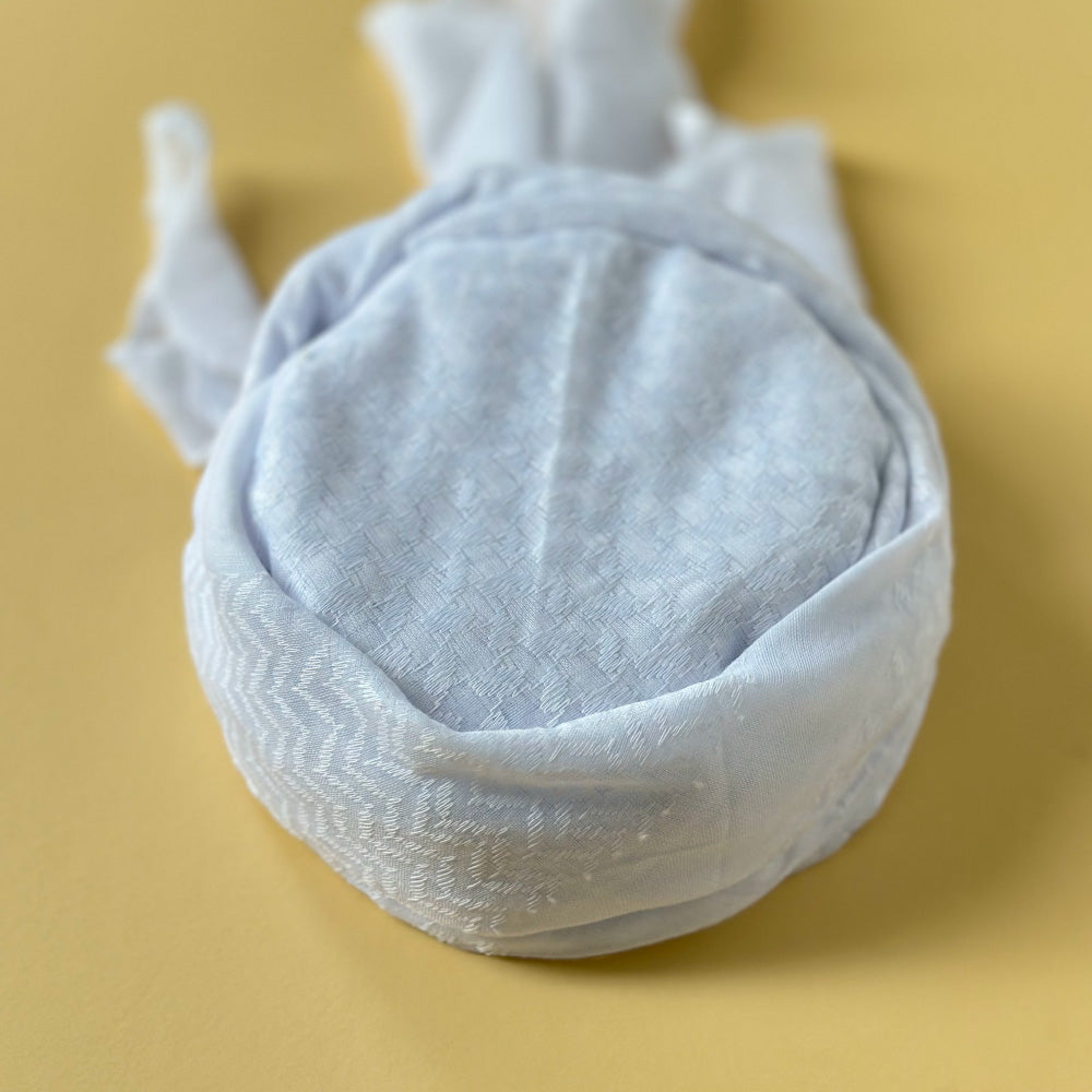 Stitched Hamdaniya Shemagh (Ghatra) White