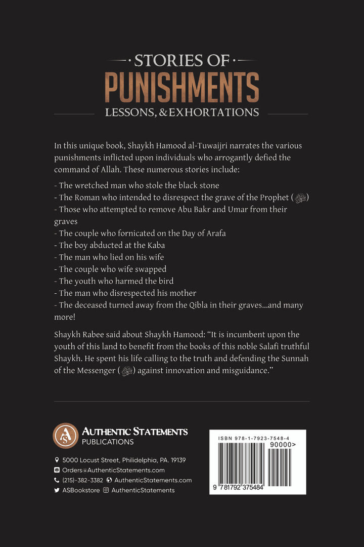 Stories Of Punishments, Lessons & Exhortations By Shaykh Hamood Al-tuwaijri