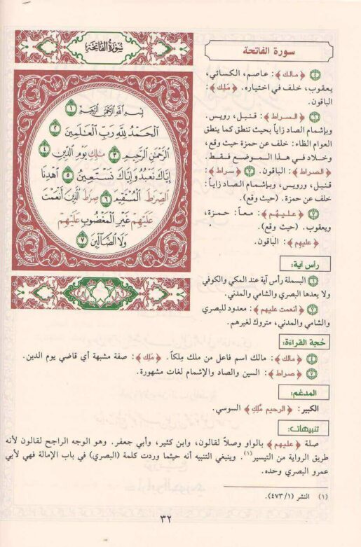 القراءات العشر المتواترة على الاوجه الراجحة المعتبرة بهامش المصحف - Al Qira'at al Ashar al Mutwatir