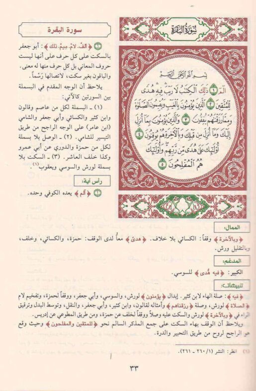 القراءات العشر المتواترة على الاوجه الراجحة المعتبرة بهامش المصحف - Al Qira'at al Ashar al Mutwatir
