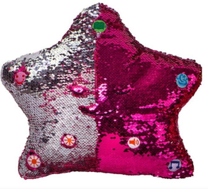 Flippable Sequins My Dua’ Pillow – Pink & Silver - DeenSquare.com