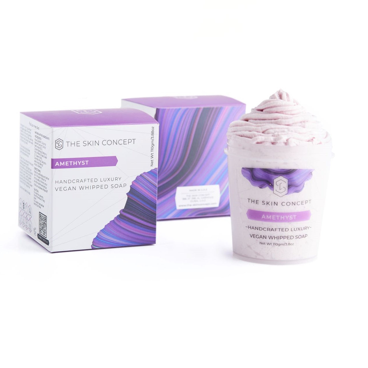 Handmade Vegan Whipped Soap - Amethyst- The Skin Concept