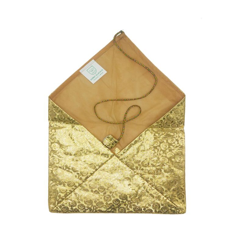 Golden Ghilaf for Quran Size 14 x 20 cm (Quran Cover) - Ref G7